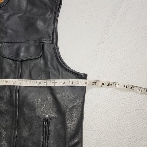 DS Daniel Smart Leather Vest Black Sz XXL - Picture 3 of 14